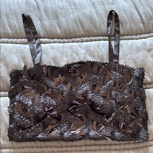 Zara Sequin Black Blouse